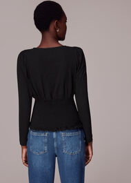 Square Neck Shirred Top